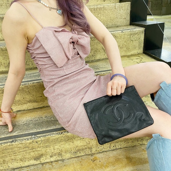 Chanel Black Leather Clutch - Picture 2 of 16